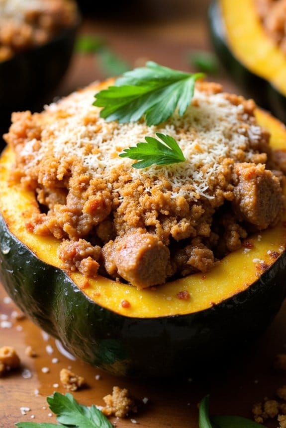 sausage stuffed squash recipe