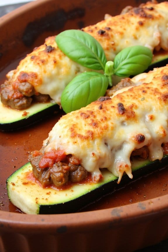 sausage stuffed zucchini boats recipe