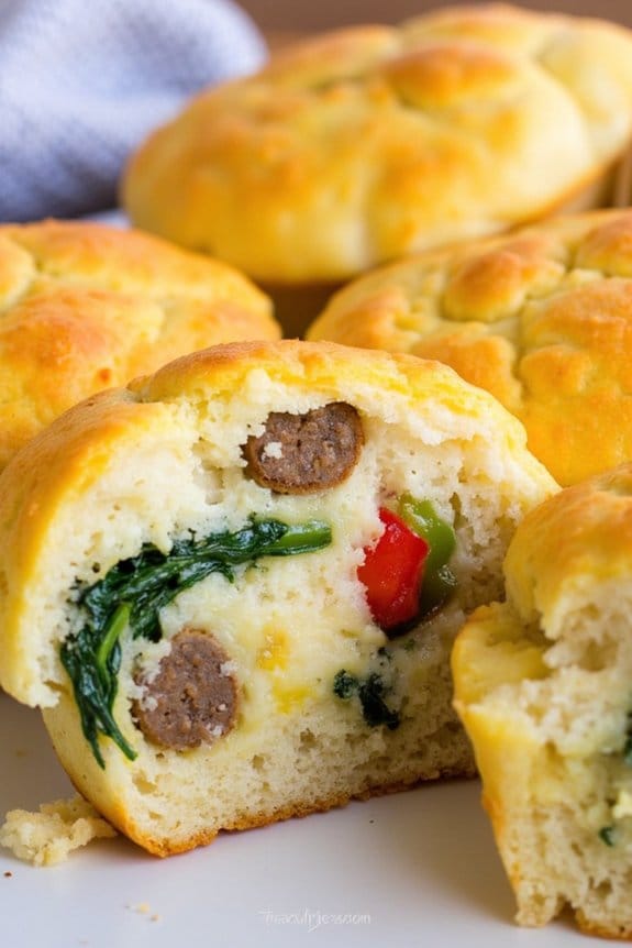 sausage veggie egg muffins