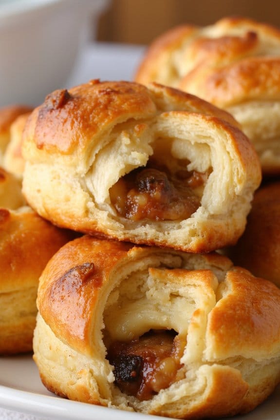 savory apple sausage puffs