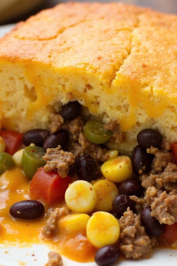 savory beef cornbread casserole