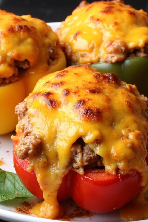 savory sausage stuffed peppers