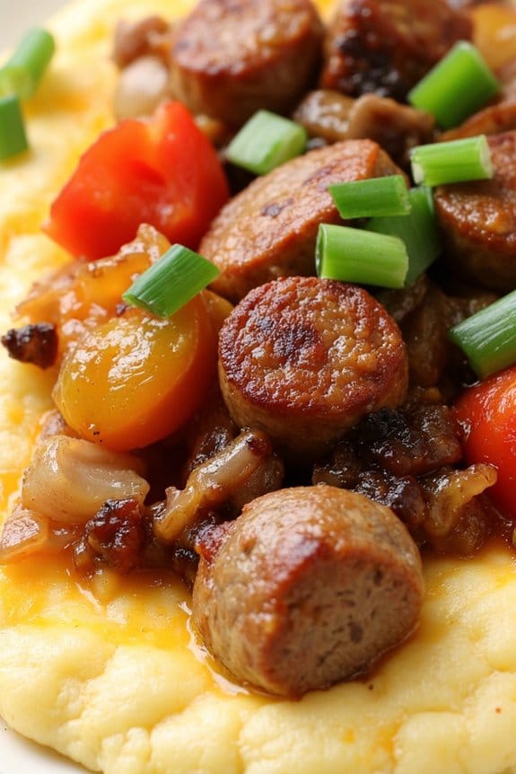 southern sausage and grits