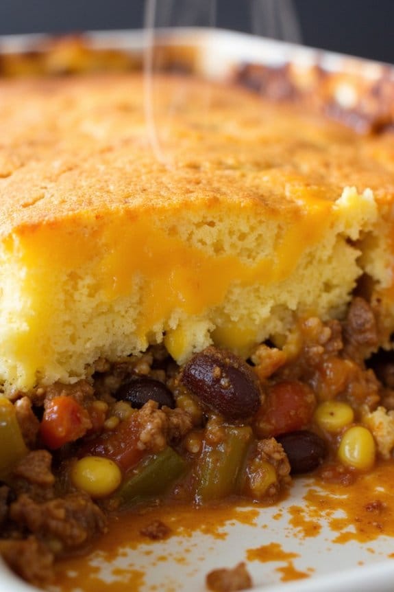 spicy beef cornbread casserole recipe