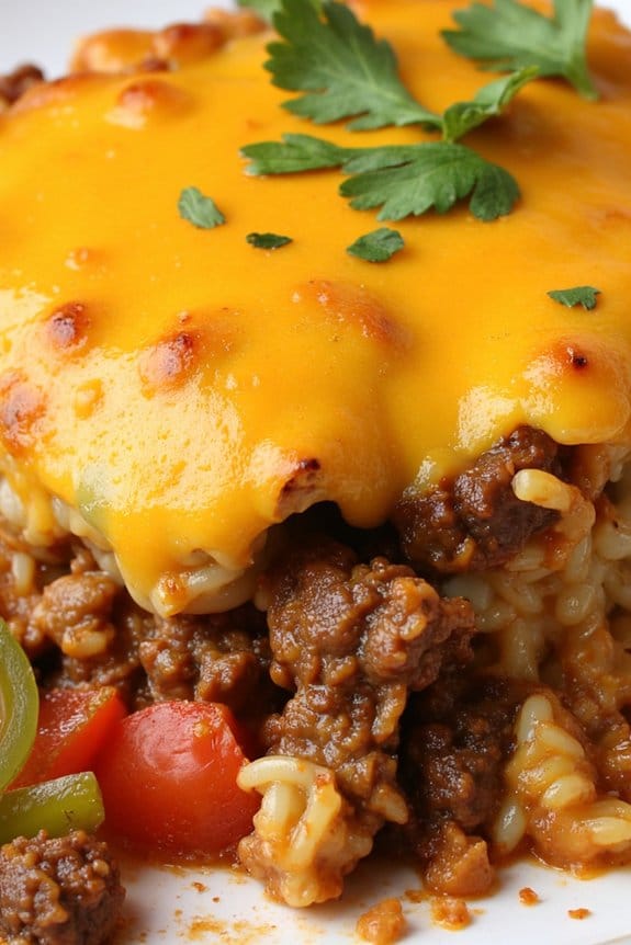 spicy beef rice casserole