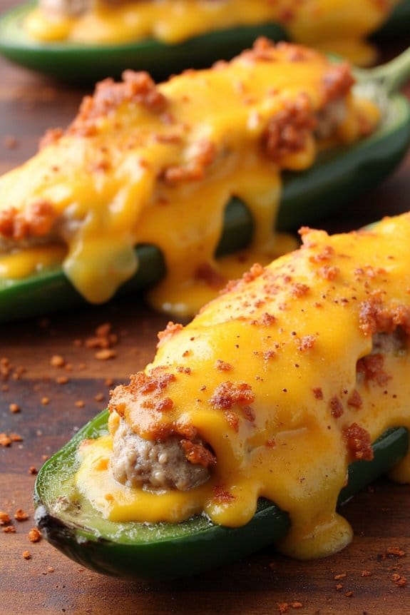 spicy sausage filled jalape os appetizer