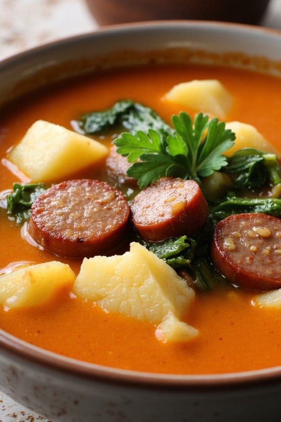 spicy sausage potato soup