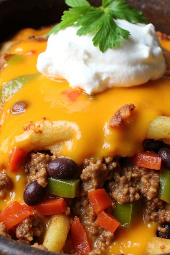 spicy tex mex french fry casserole