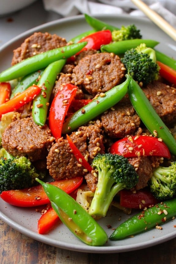 spicy turkey sausage stir fry