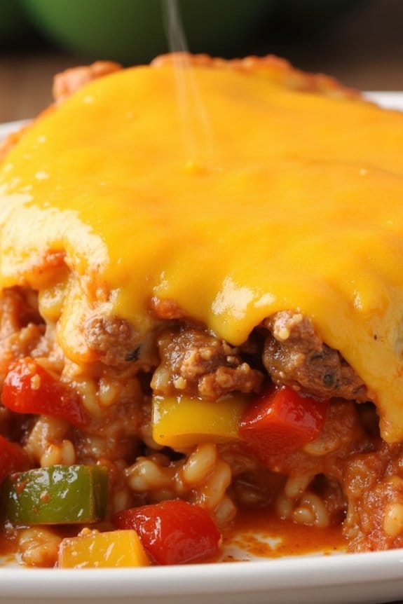 stuffed pepper beef casserole