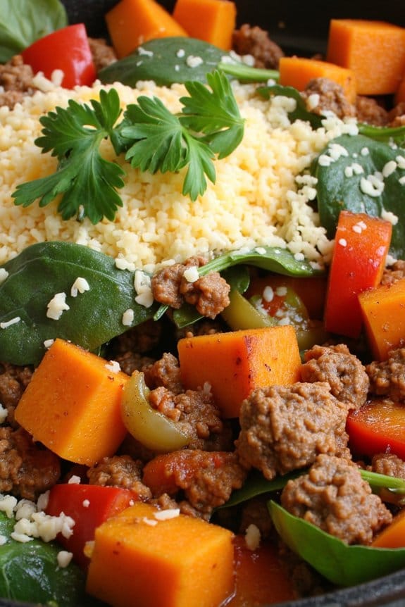 sweet potato beef skillet