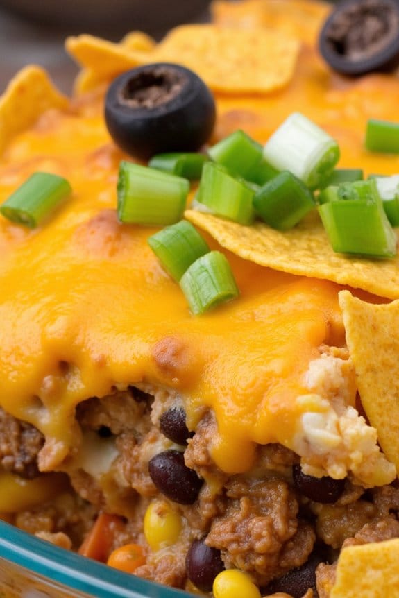 taco beef casserole recipe