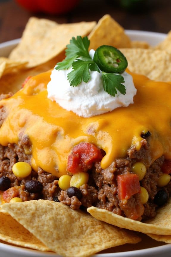 taco beef casserole recipe