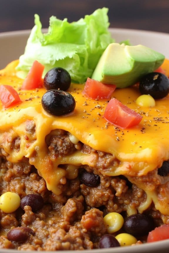 taco casserole with beef