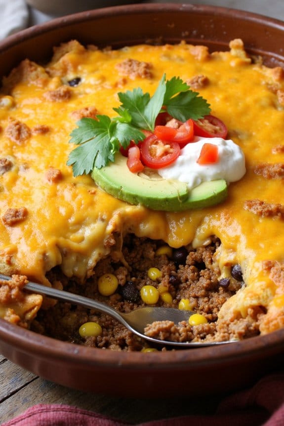 tex mex cowboy taco casserole