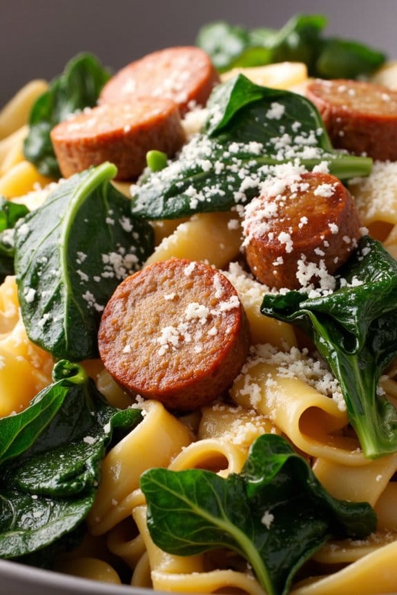 turkey sausage kale pasta