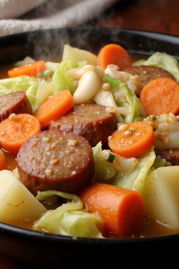 versatile sausage and cabbage stew