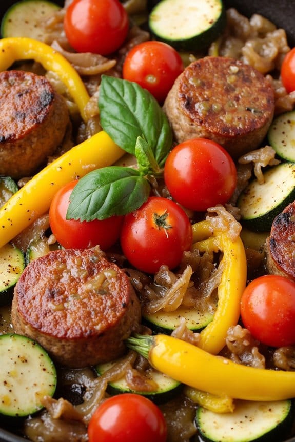 versatile sausage and veggie skillet