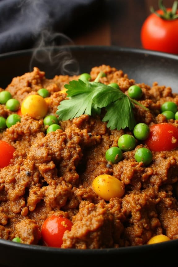 aromatic indian lamb keema