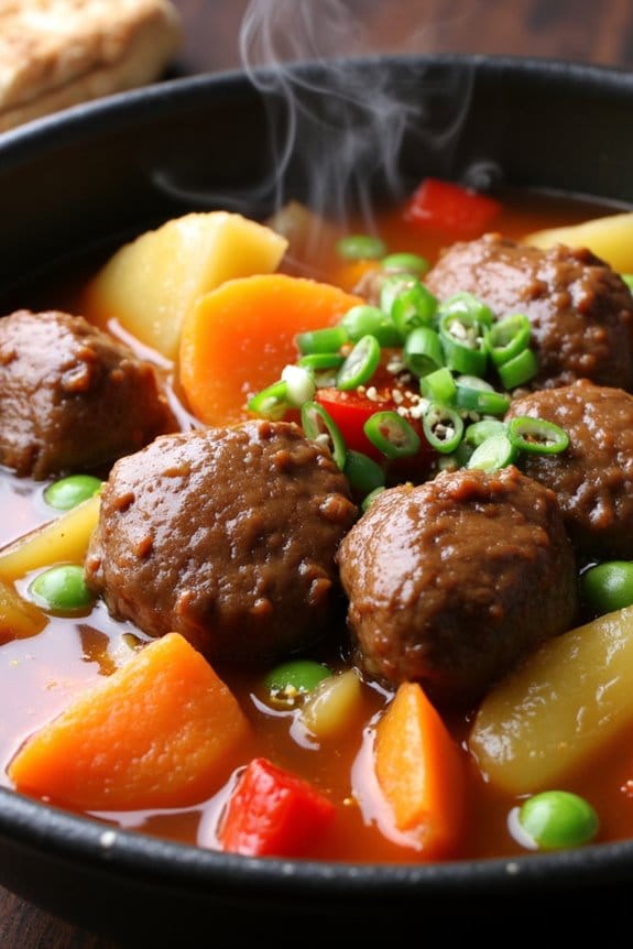 asian inspired hamburger stew