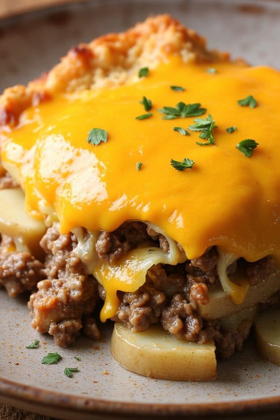 cheesy beef potato casserole