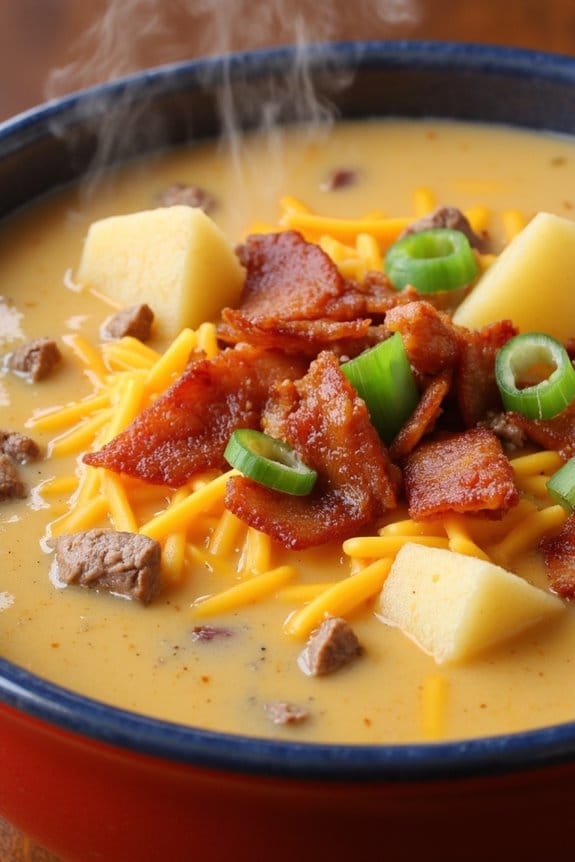 comforting beef potato soup