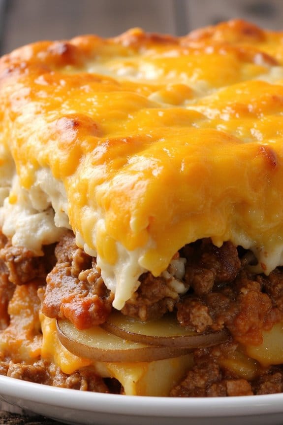 comforting cheesy potato casserole