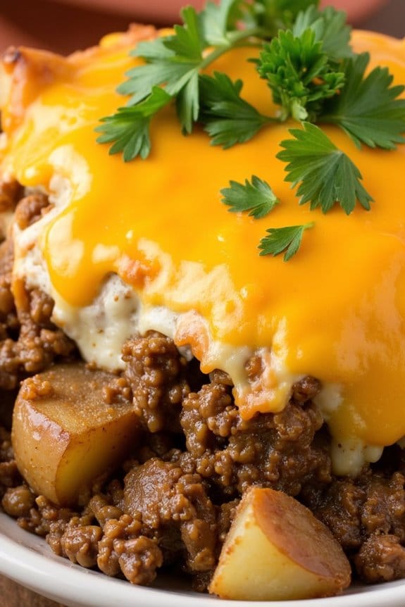 comforting hamburger potato casserole
