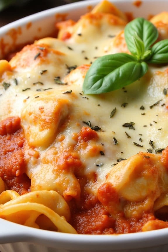 comforting italian tortellini bake