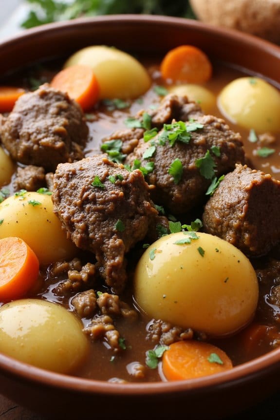 comforting lamb potato stew