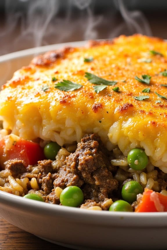 comforting lamb rice casserole