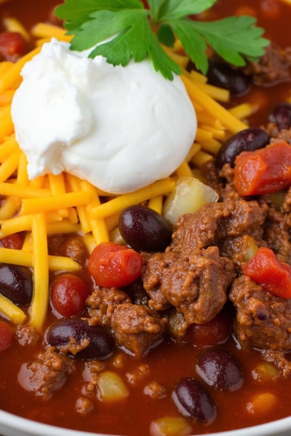 comforting slow cooked chili recipe