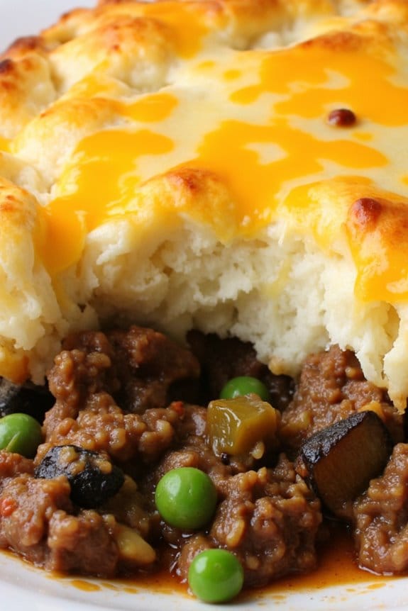 cozy lamb and eggplant pie