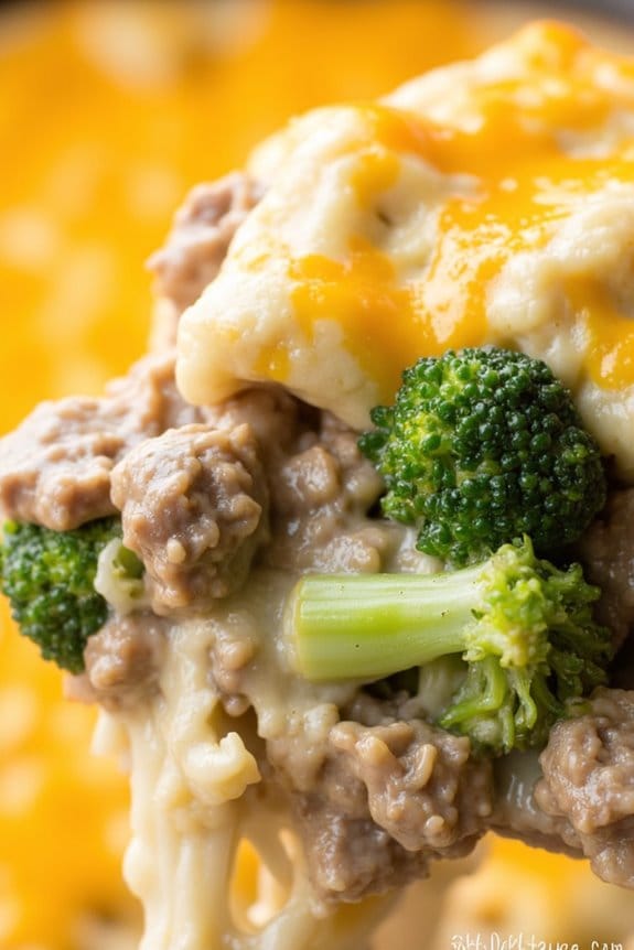 creamy broccoli beef casserole
