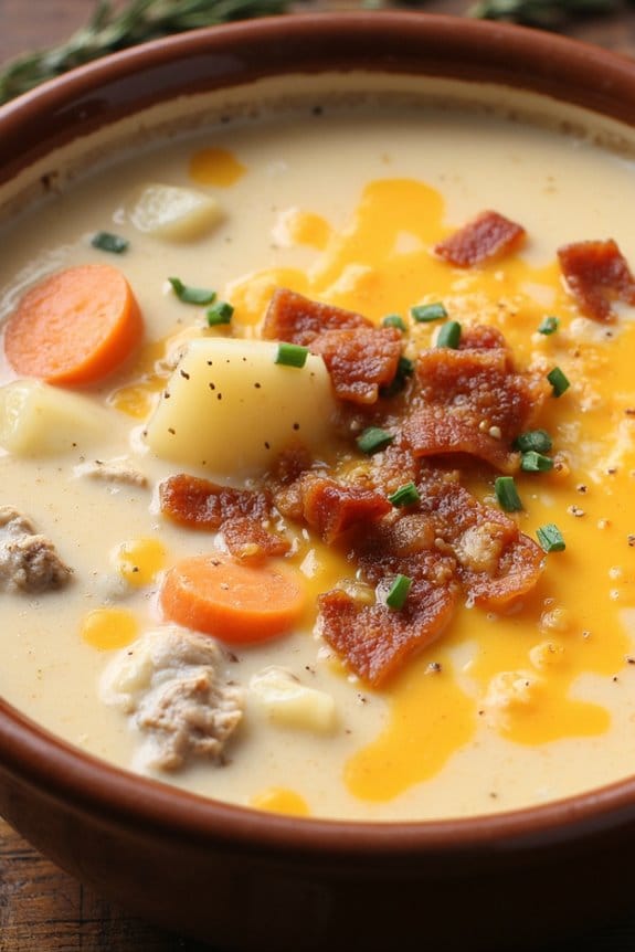 creamy cheeseburger soup recipe