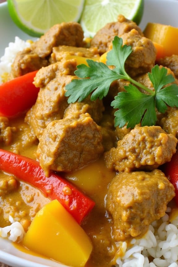creamy coconut curry beef