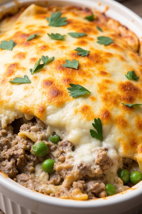 creamy lamb mushroom casserole