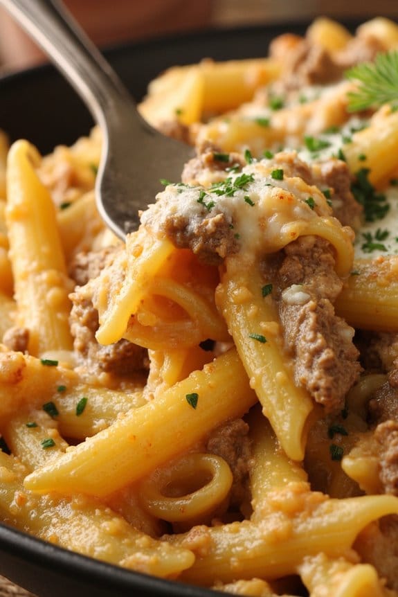 crockpot garlic parmesan pasta