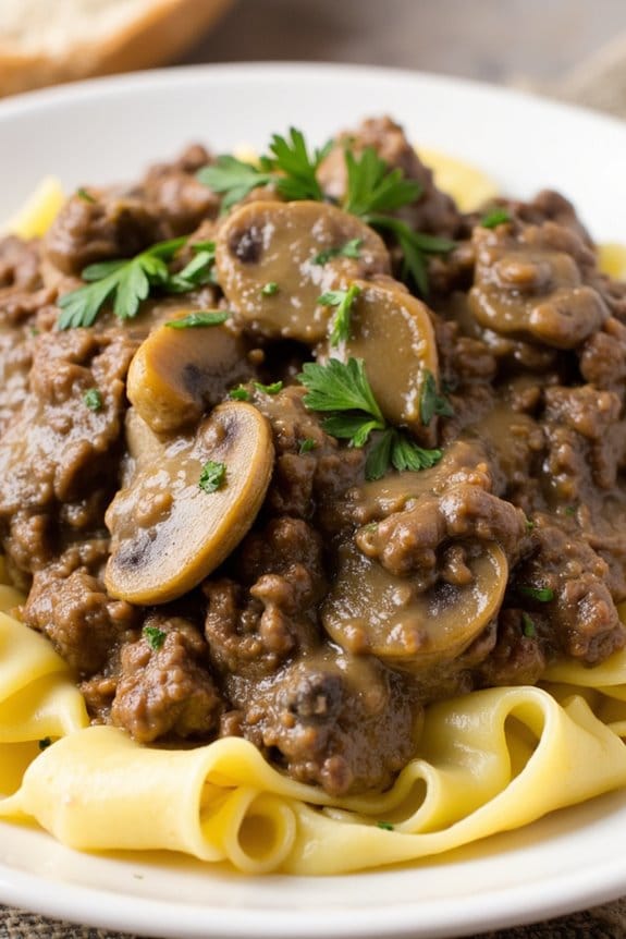 crockpot mushroom beef stroganoff