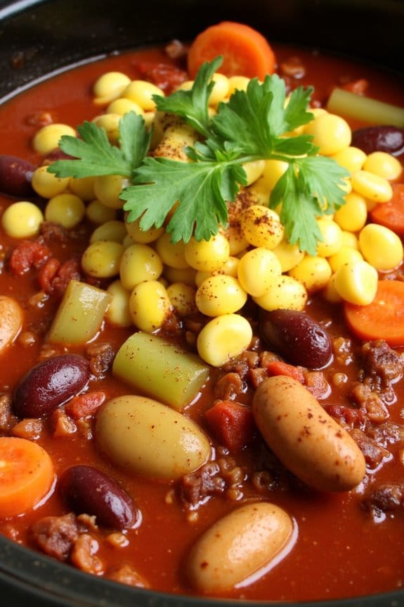 crockpot vegetarian chili recipe