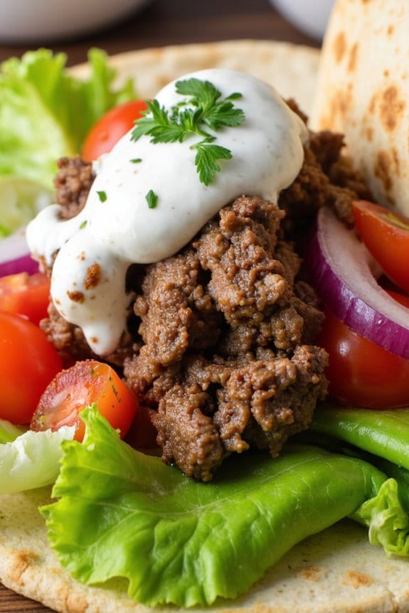 delicious greek lamb gyros