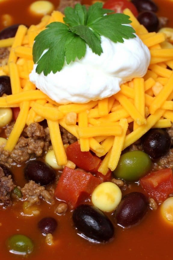 delicious hearty taco soup