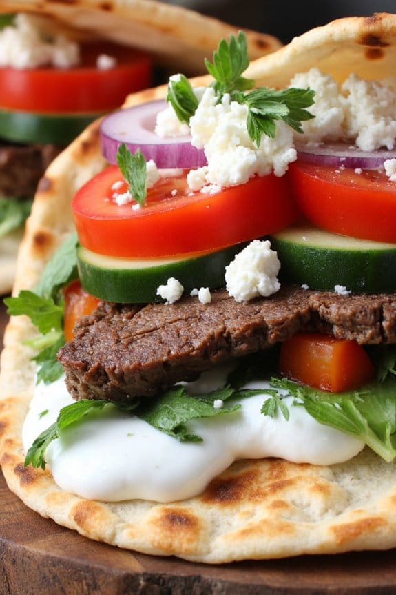 delicious mediterranean lamb wraps