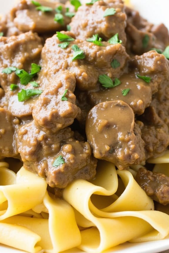 effortless slow cooker stroganoff