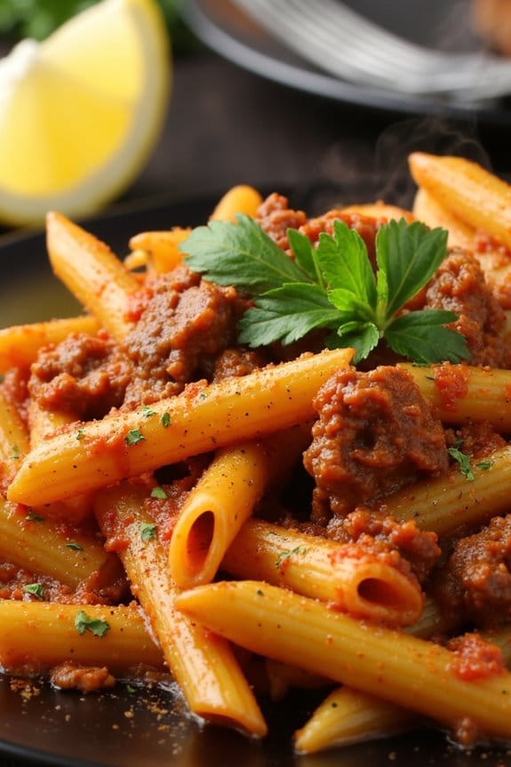 exotic north african pasta dish