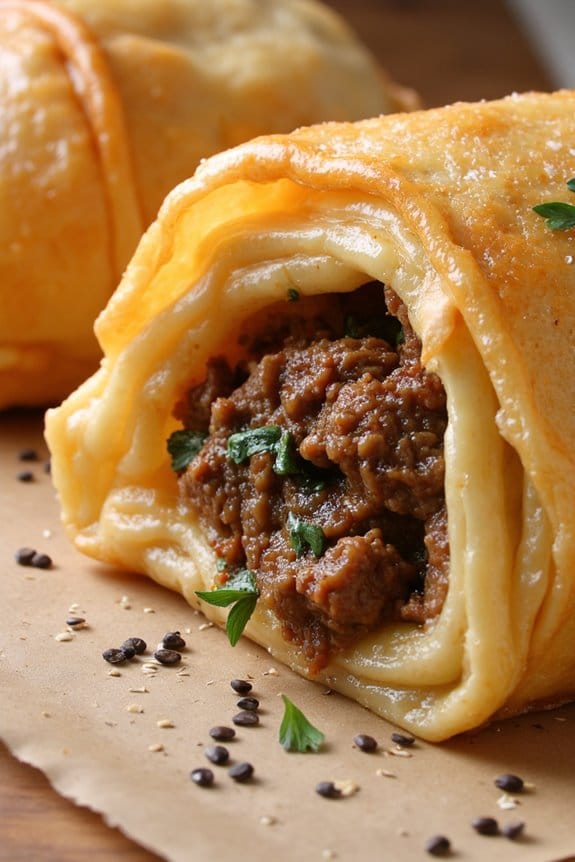 flaky pastry savory lamb