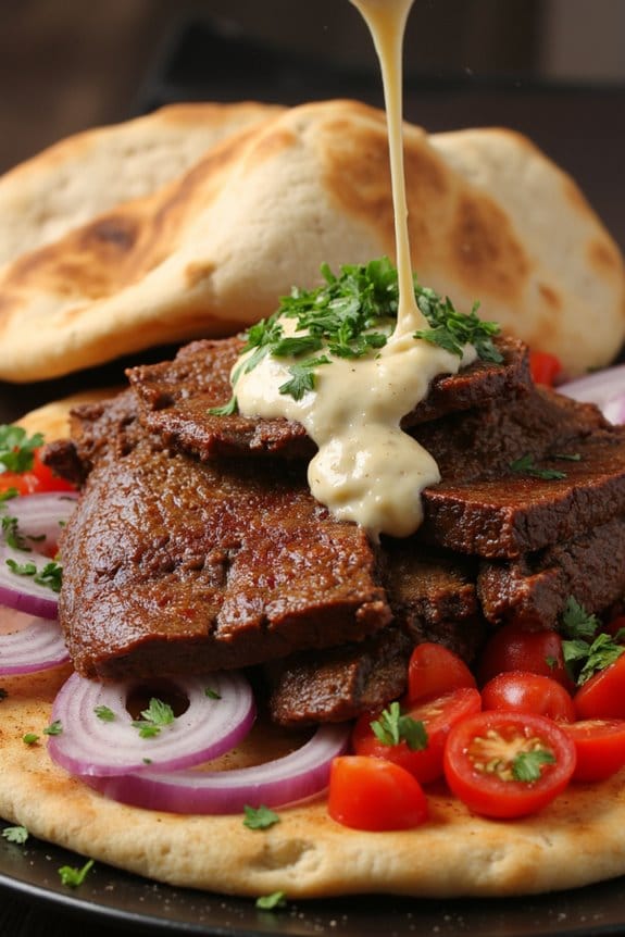 flavorful homemade lamb shawarma