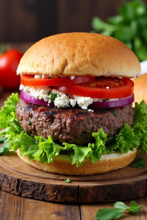 garlic herb lamb burgers