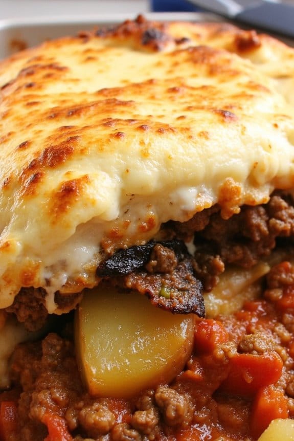 greek moussaka with lamb