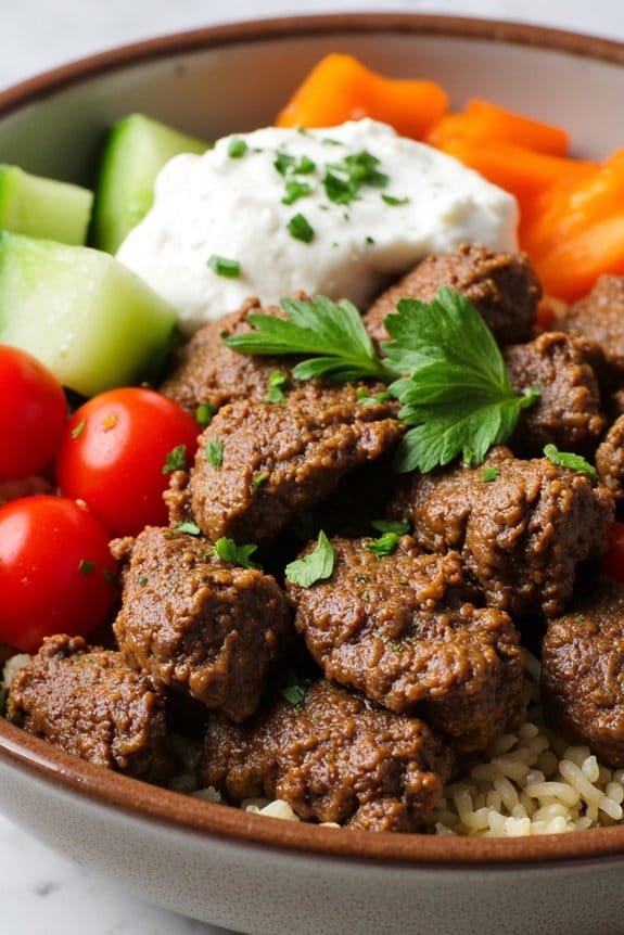 ground lamb bowl recipe